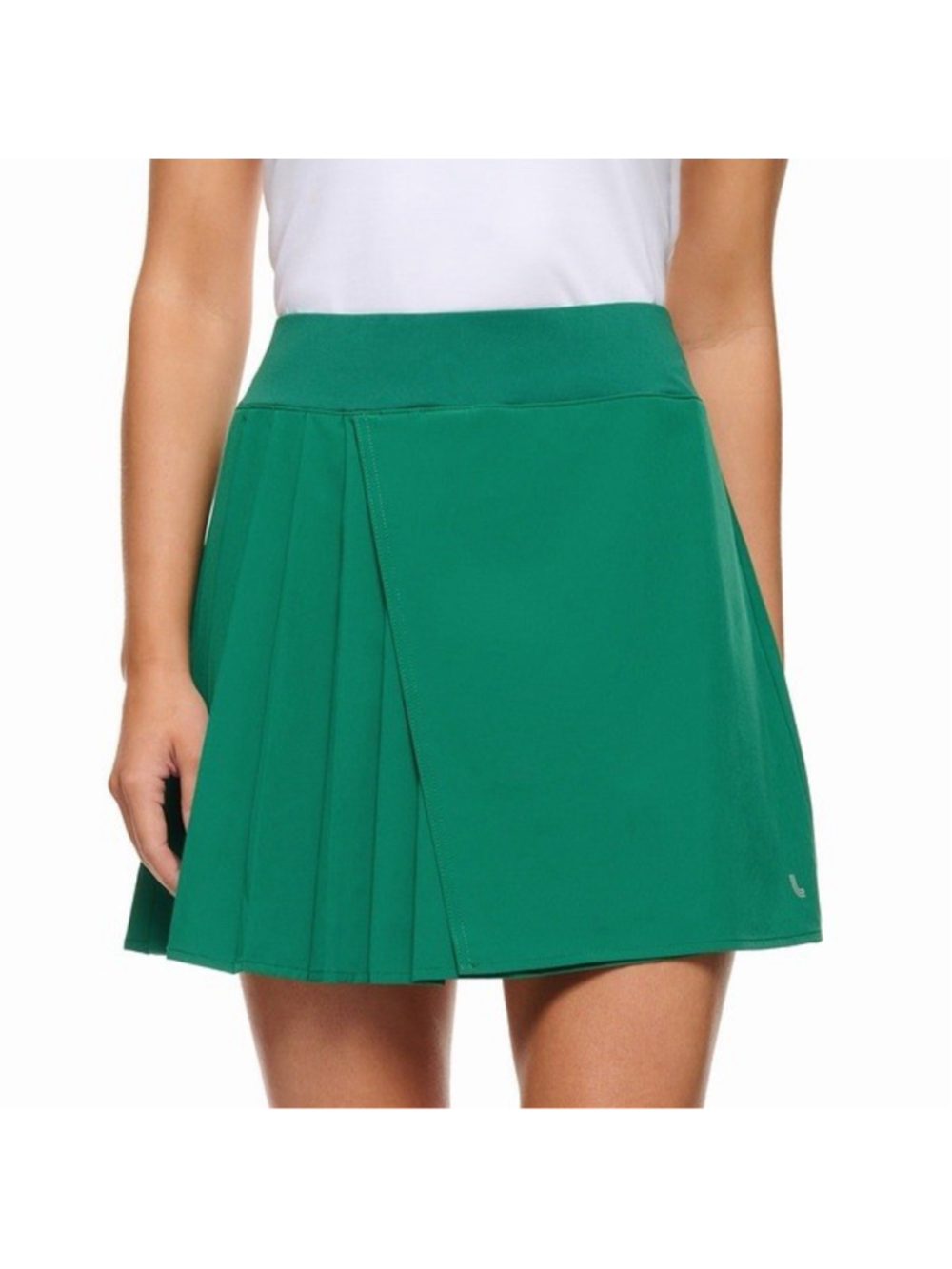 Lolë Asymmetrical Green Pleated Skort - Size Large ✨ NWOT